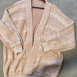 Free People Textured Knit Cardigan - Cream